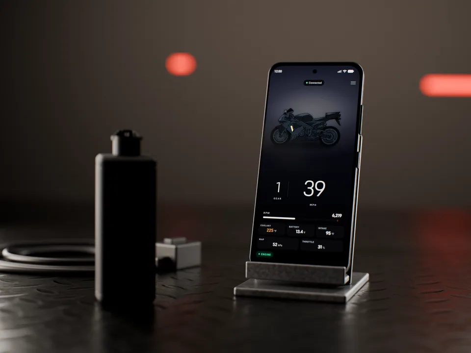 BonkCore on a workbench next to a phone showing the BonkOS live dash